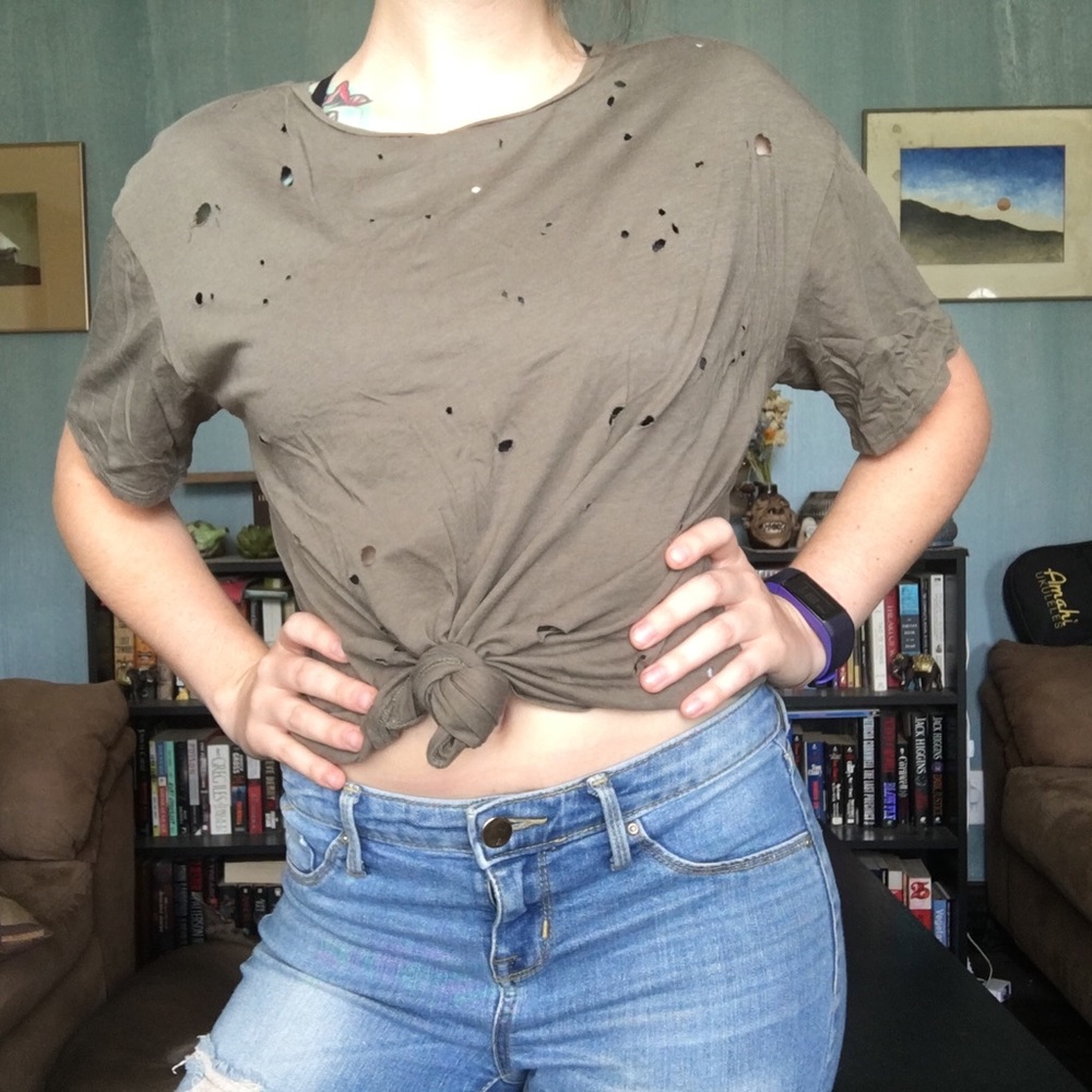 Forever 21 Distressed T-shirt